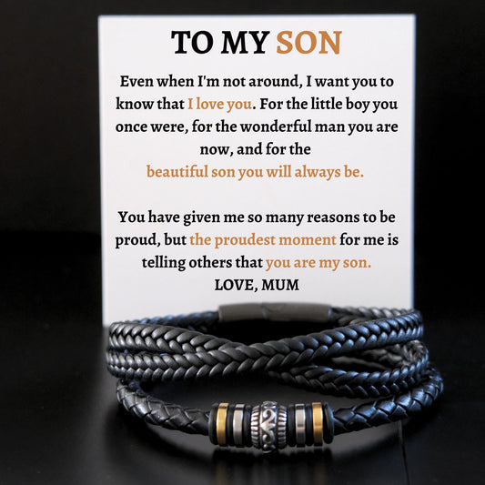 TO MY SON - PROUDEST MOMENT - BRACELET