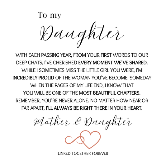 Mother and Daughter- Linked together forever - Infinity Heart Bracelet