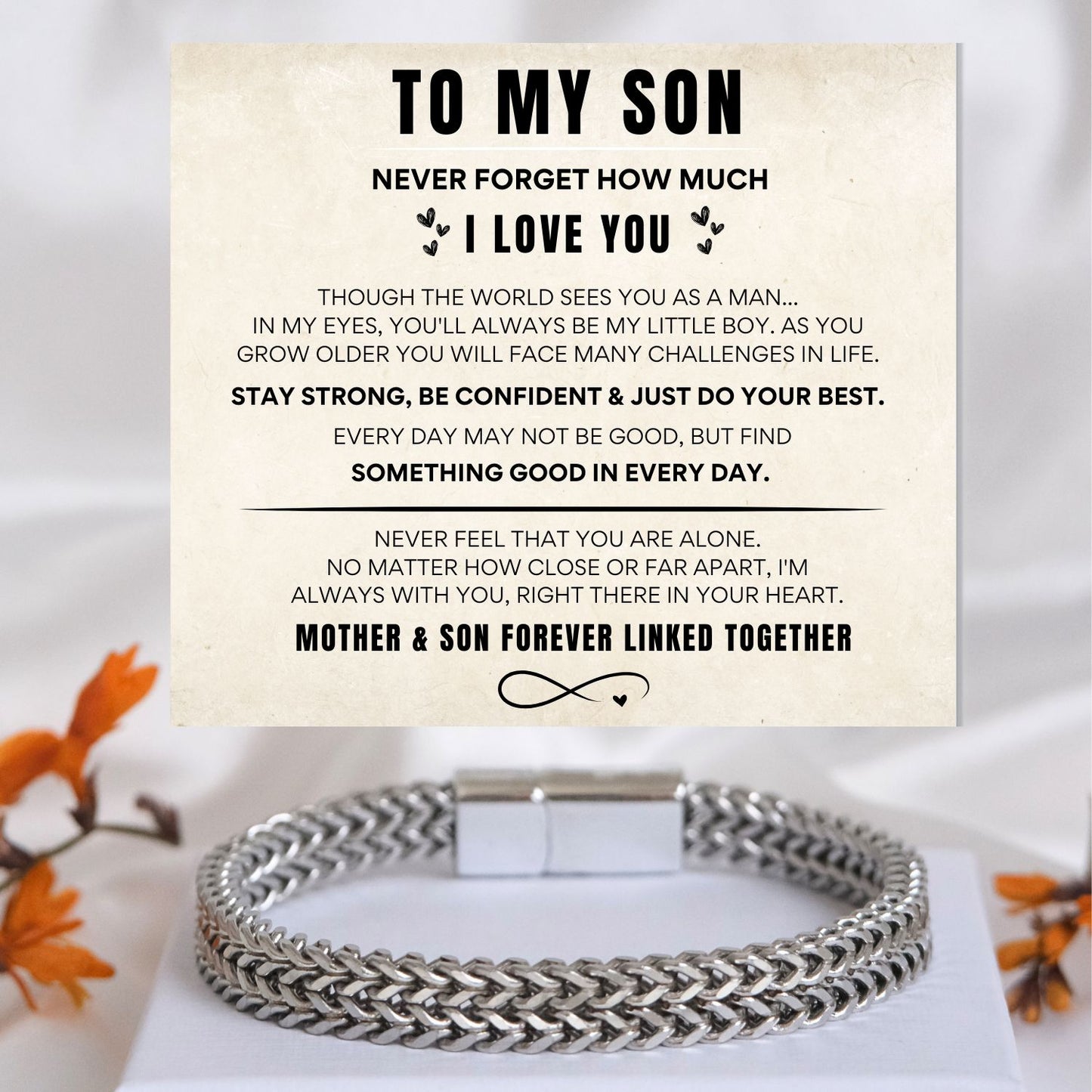 To my Son - Bracelet Stainless Steel Deluxe NEW - Bracelet - TN113