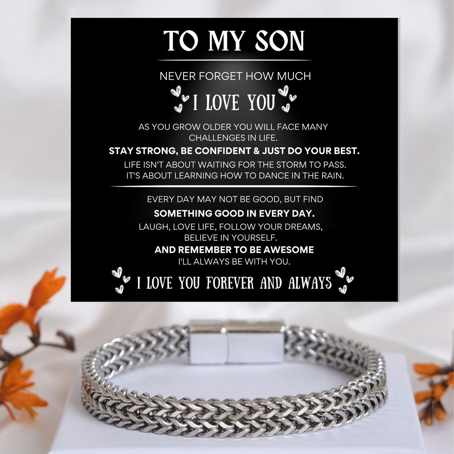 To my Son - Bracelet Stainless Steel Deluxe NEW - Bracelet - TN111