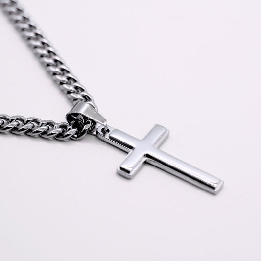Cross necklace pendant detail shot