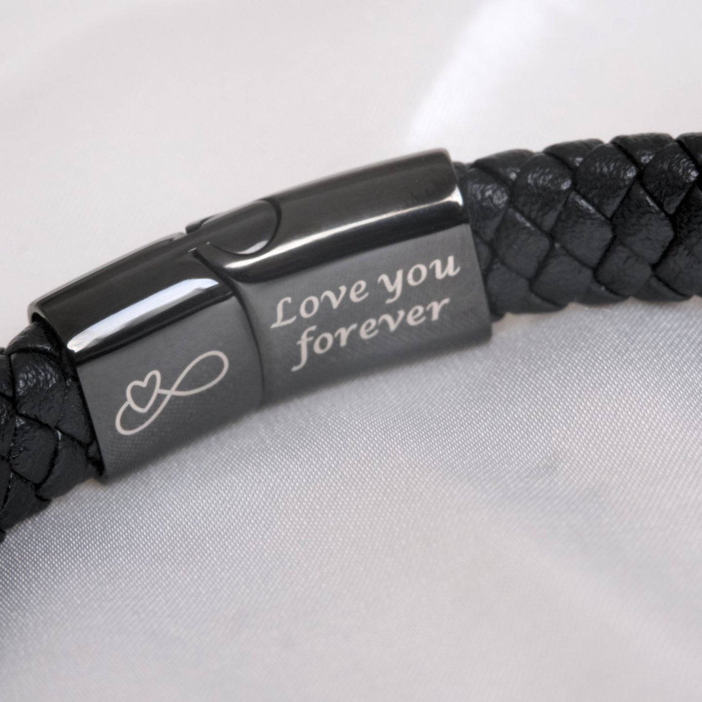To my Son Black Braided Bracelet TN113