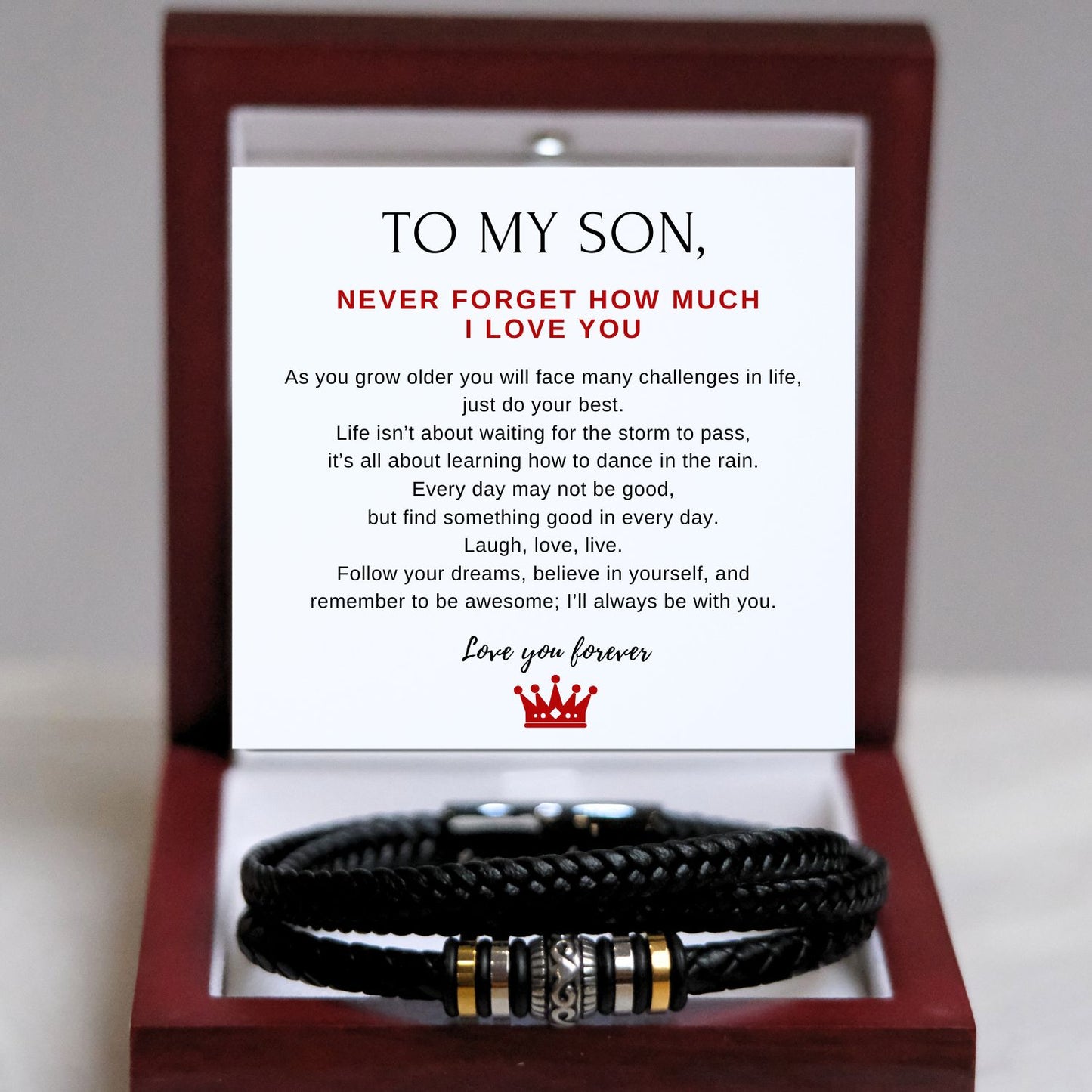 TO MY SON - ALWAYS HAVE YOUR BACK - BRACELET - TN108