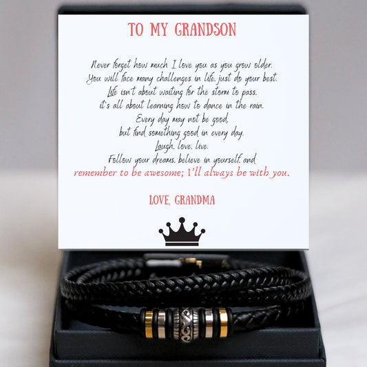 TO MY GRANDSON - ALWAYS HAVE YOUR BACK - BRACELET - TN109