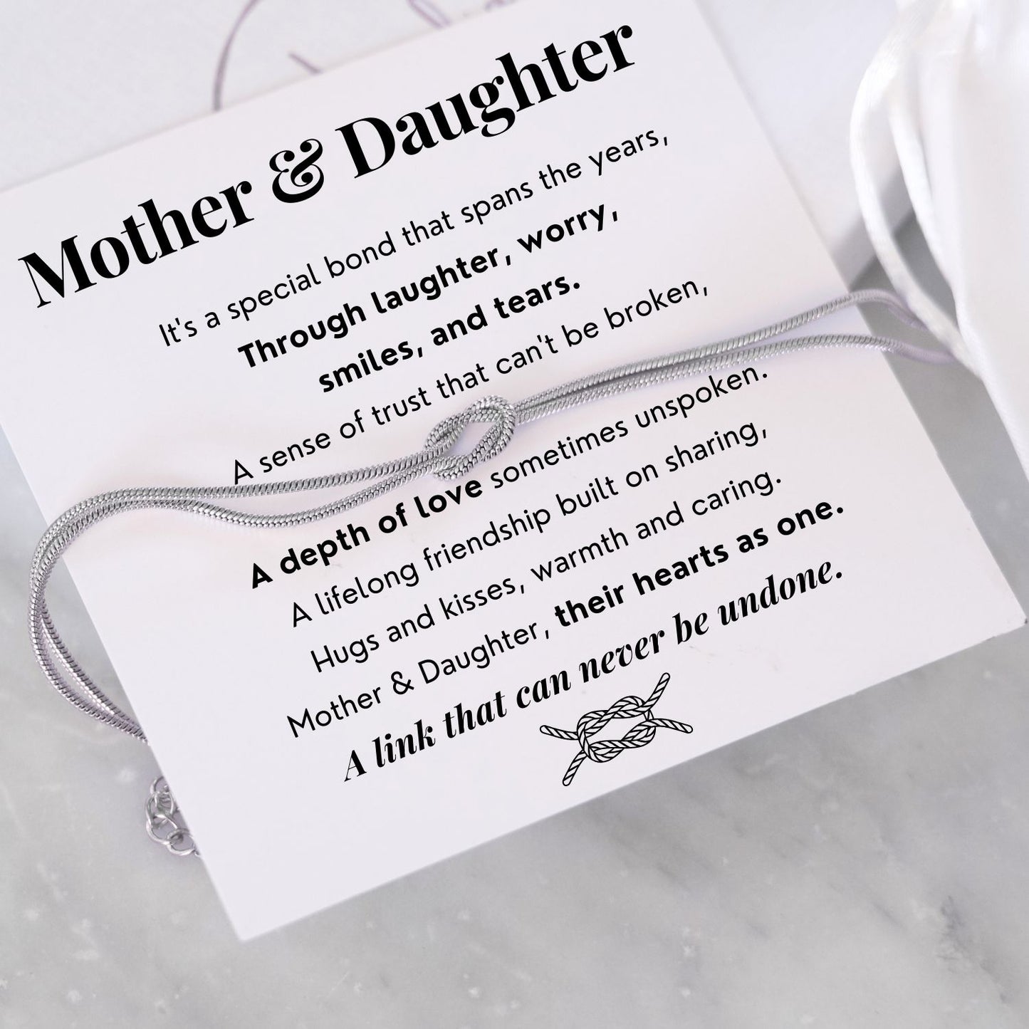 Mother & Daughter Bracelet - Love Knot Bracelet - Mother's Day gift