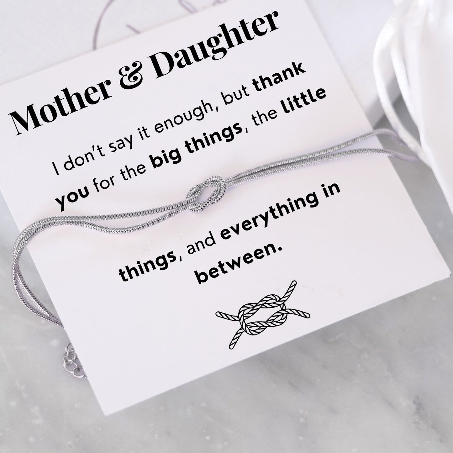 Mother & Daughter Bracelet - Love Knot Bracelet - Mother's Day gift