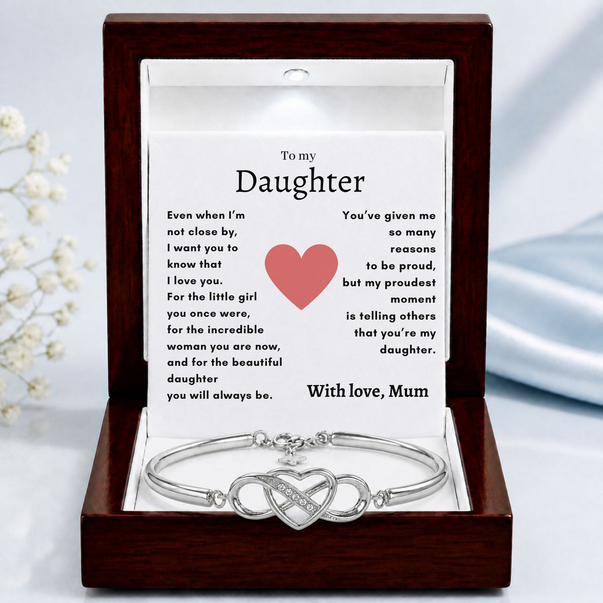 To my Daughter - Infinity Bracelet - Proudest moment