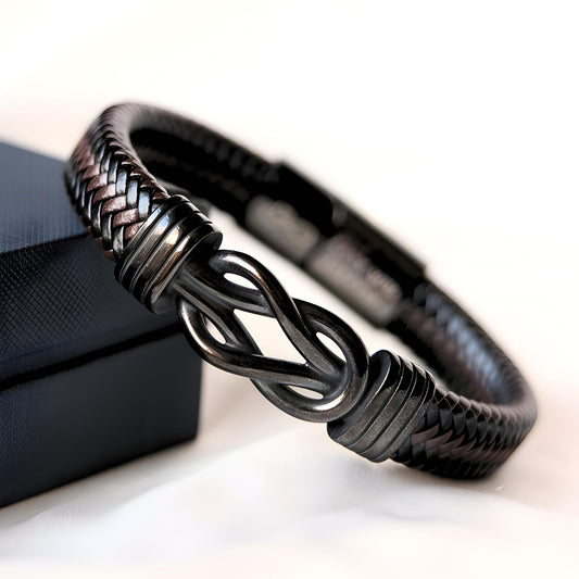 To my Son - Black Infinity Bracelet - TN111
