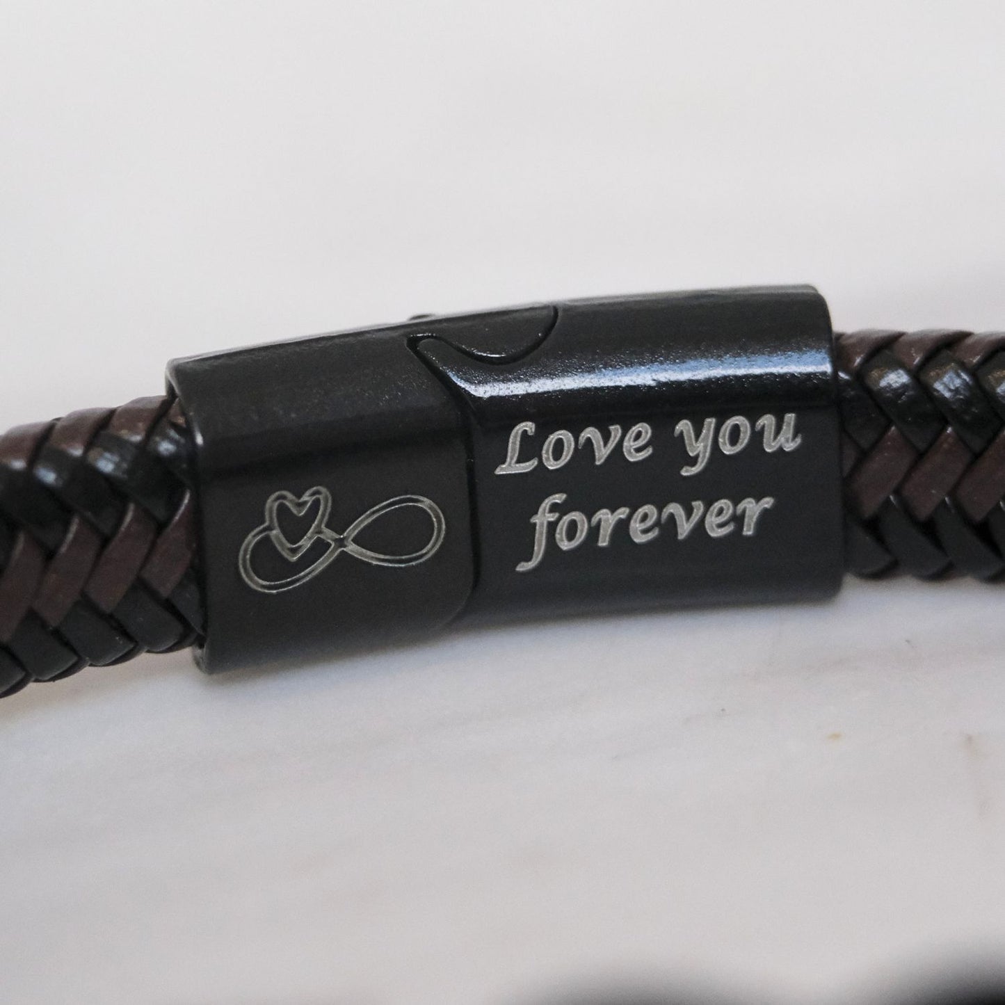To my Man Black Infinity Bracelet