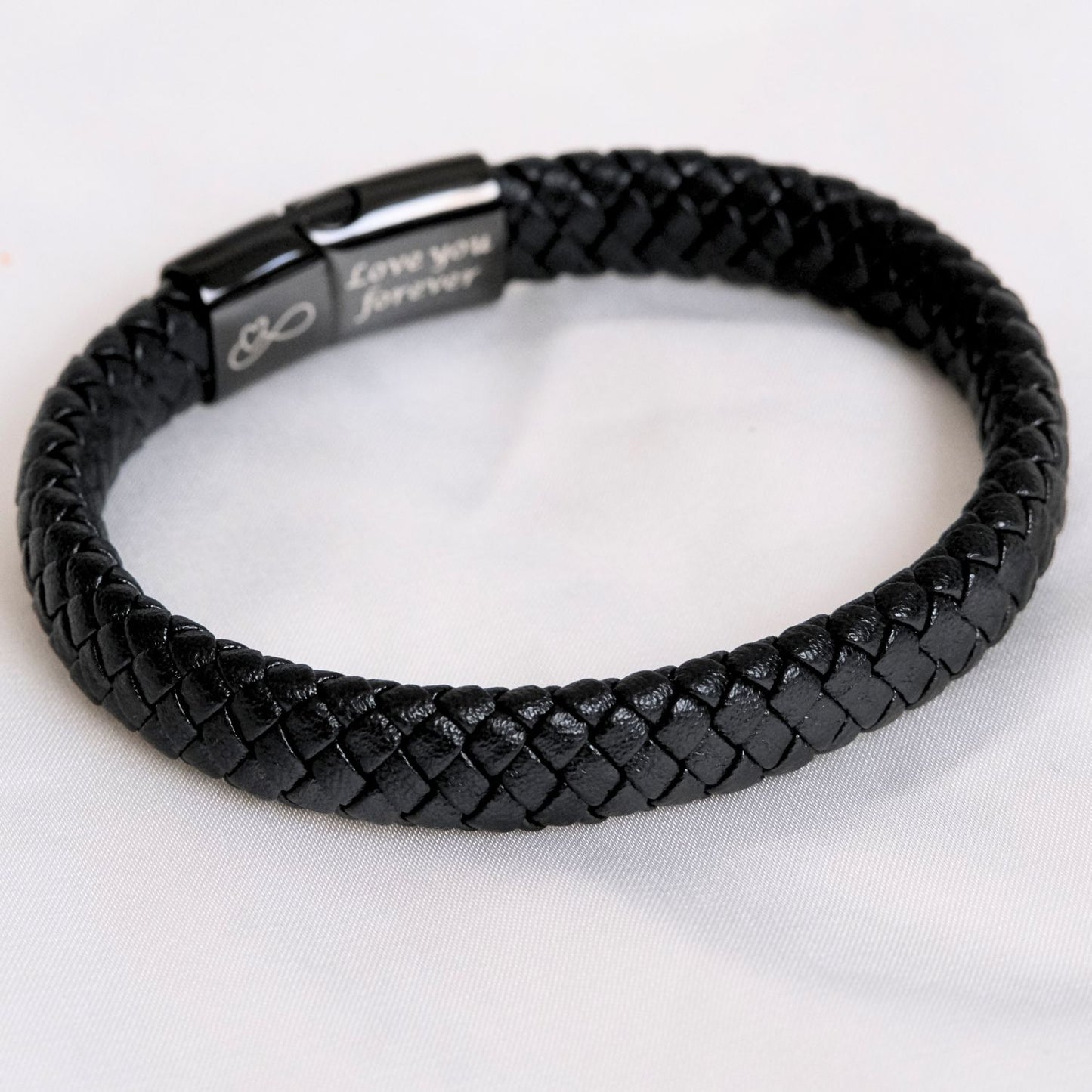 To my Son Black Braided Bracelet TN113
