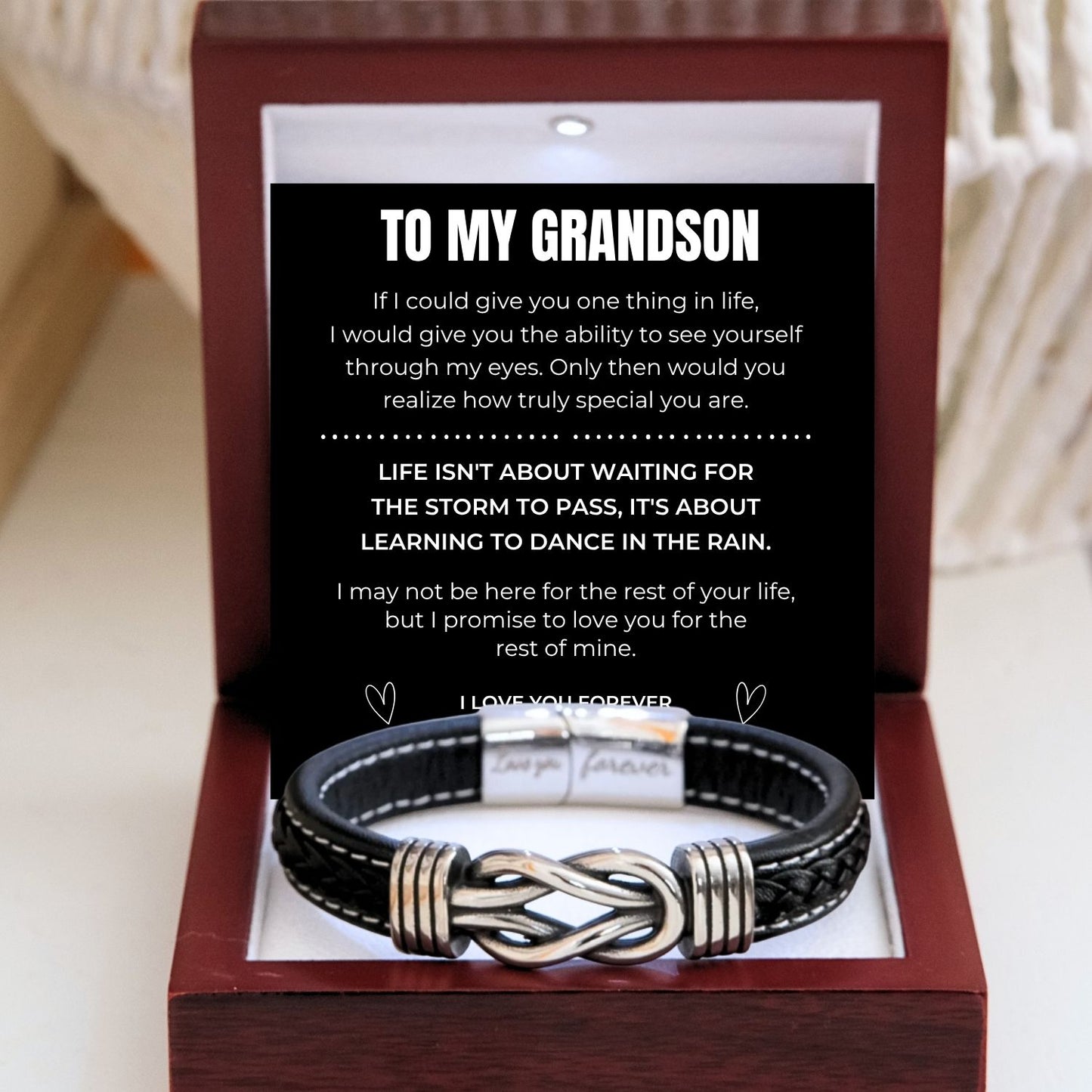 To my Grandson - INFINITY BRACELET