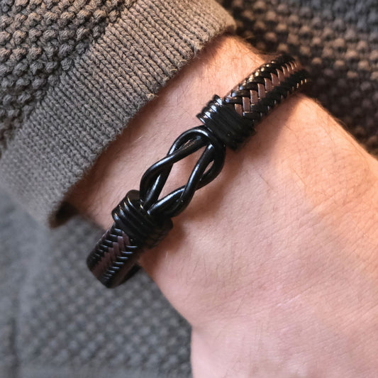 To my Man Black Infinity Bracelet