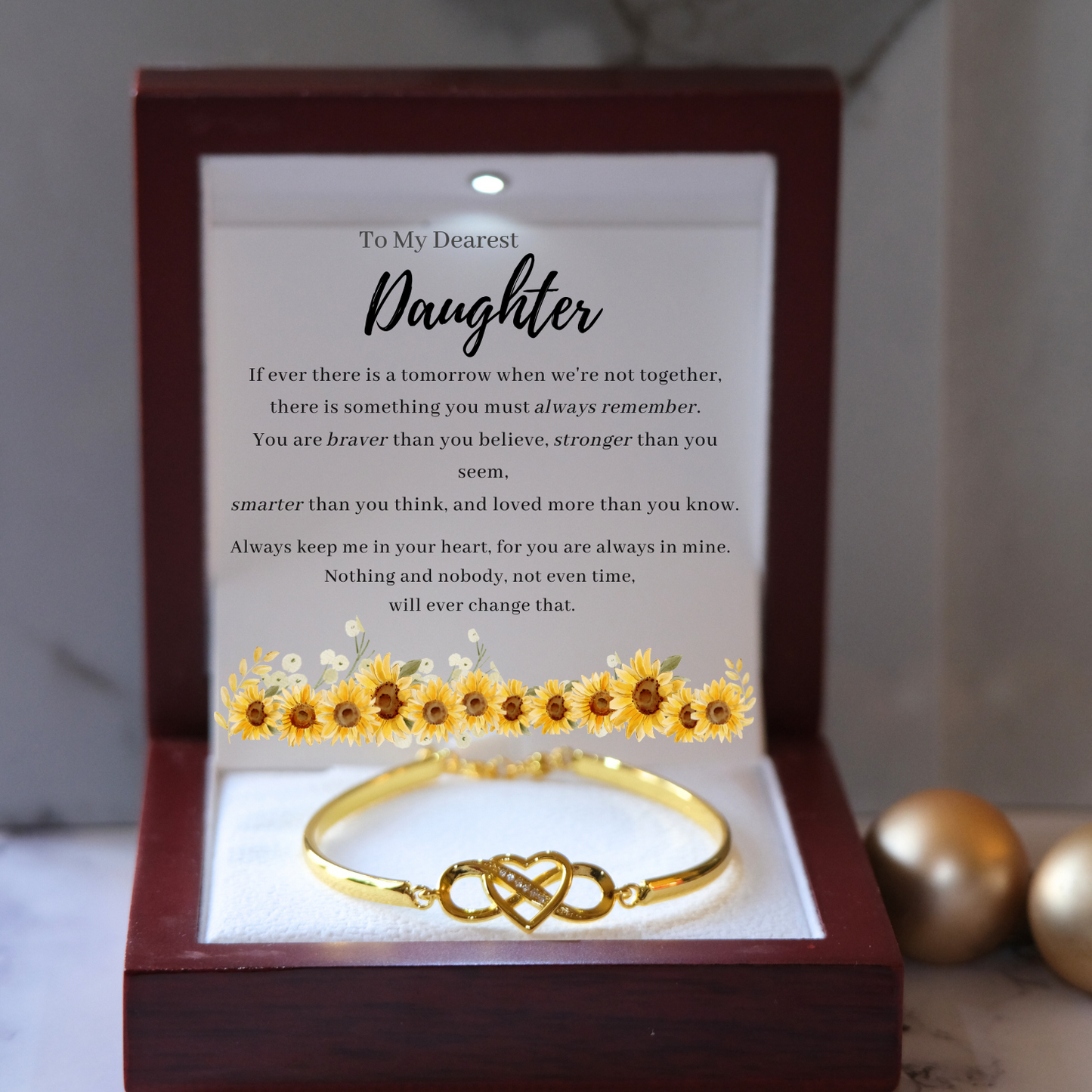Infinity Bracelet" - To My Daughter