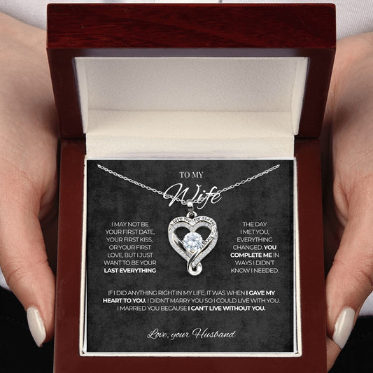 Heart necklace - To my Wife - Love, your Husband