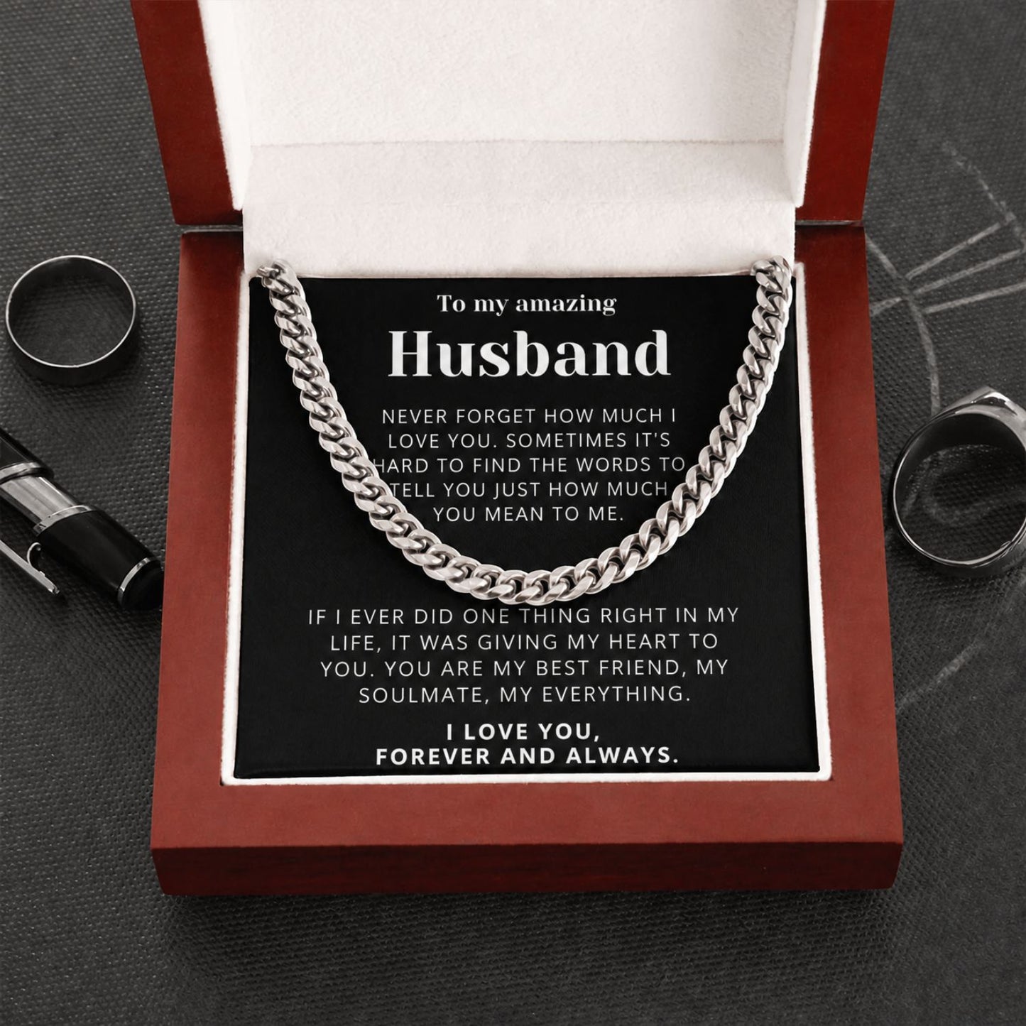 To My Amazing Husband - Chain Necklace