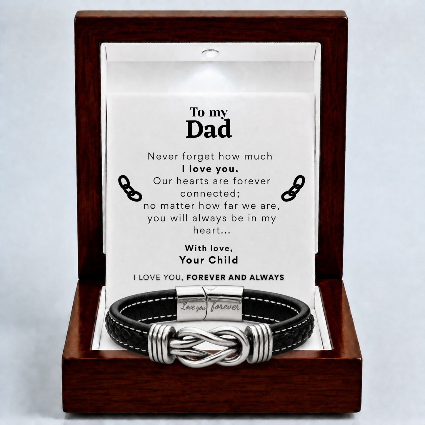 To My Dad - Infinity Bracelet