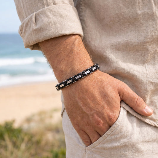 To my Son - Black Chain Bracelet S2