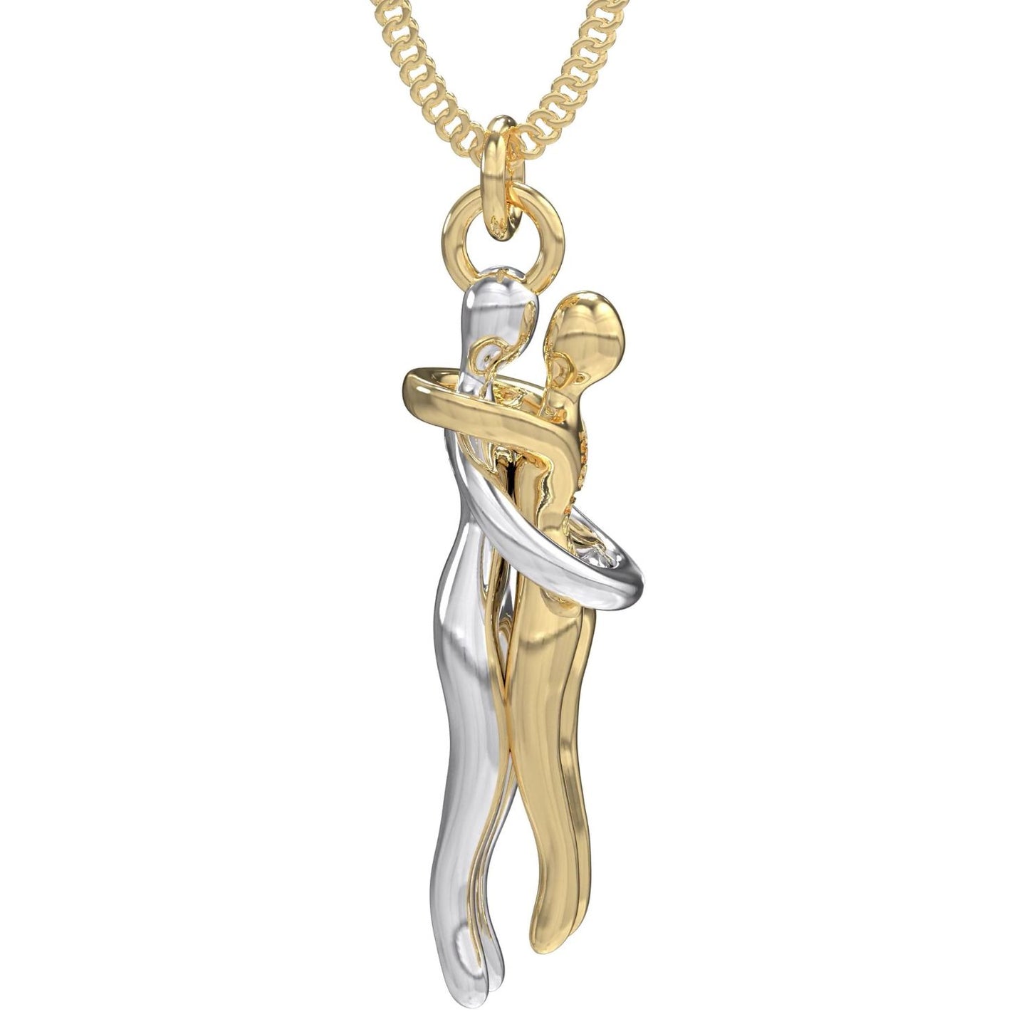 hug necklace gold