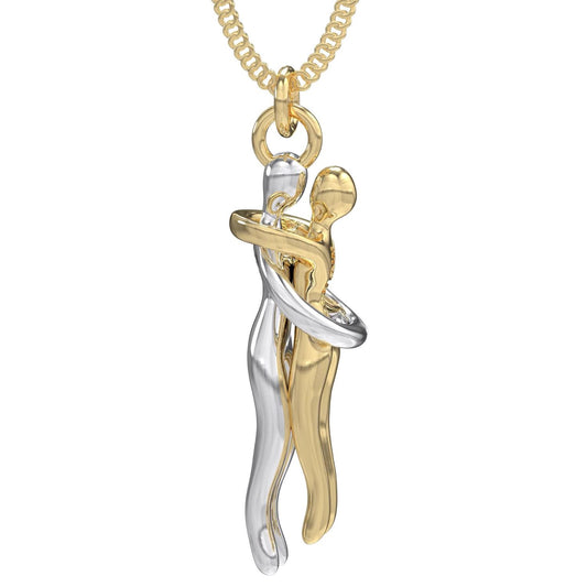 hug necklace gold