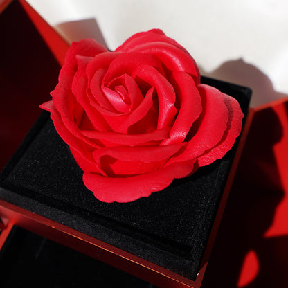 Daughter's 4-Leaf Clover "Lucky Charm" Necklace w/Forever Rose Gift Box