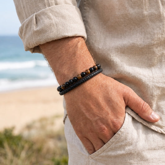 To my Son - Tiger Eye Bracelet - I'm always with you
