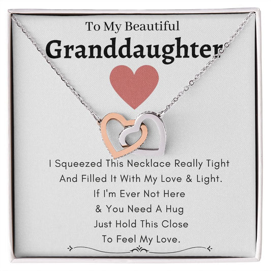 Heart Lock Necklace Love & Light - To My Granddaughter