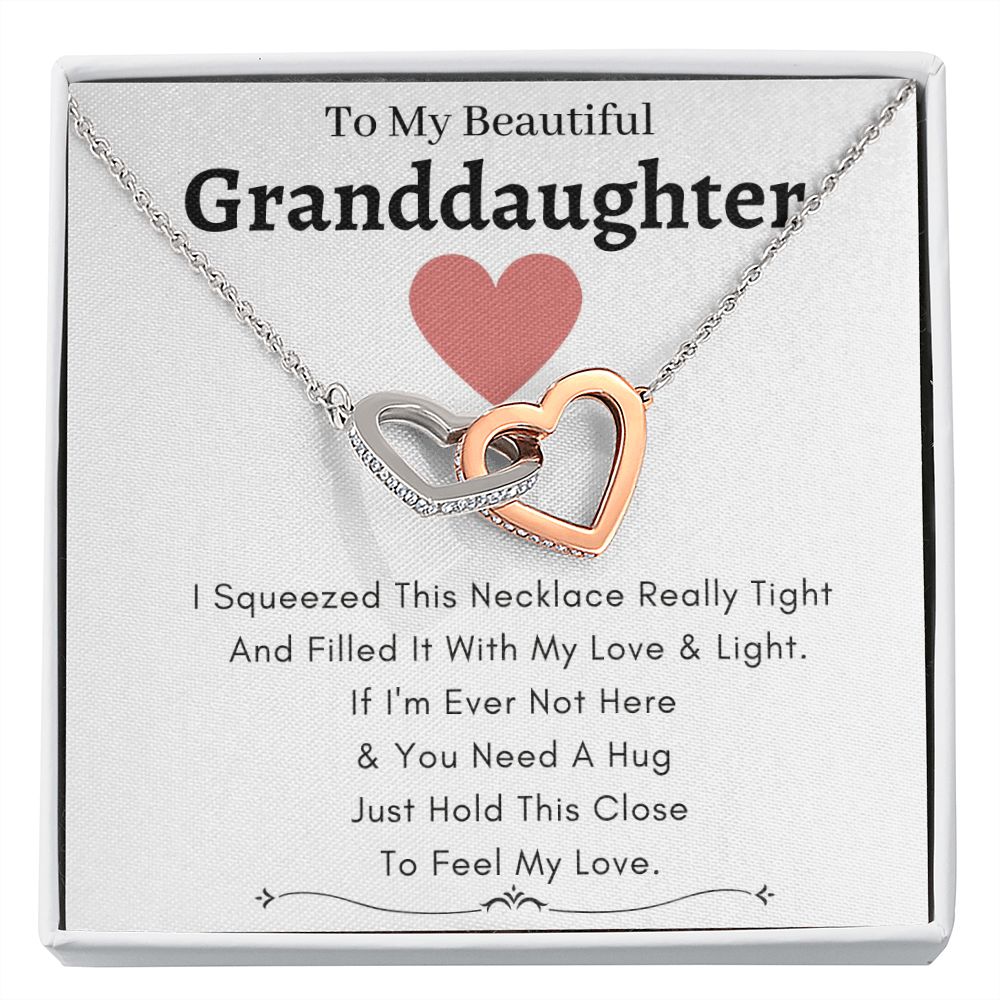 Heart Lock Necklace Love & Light - To My Granddaughter