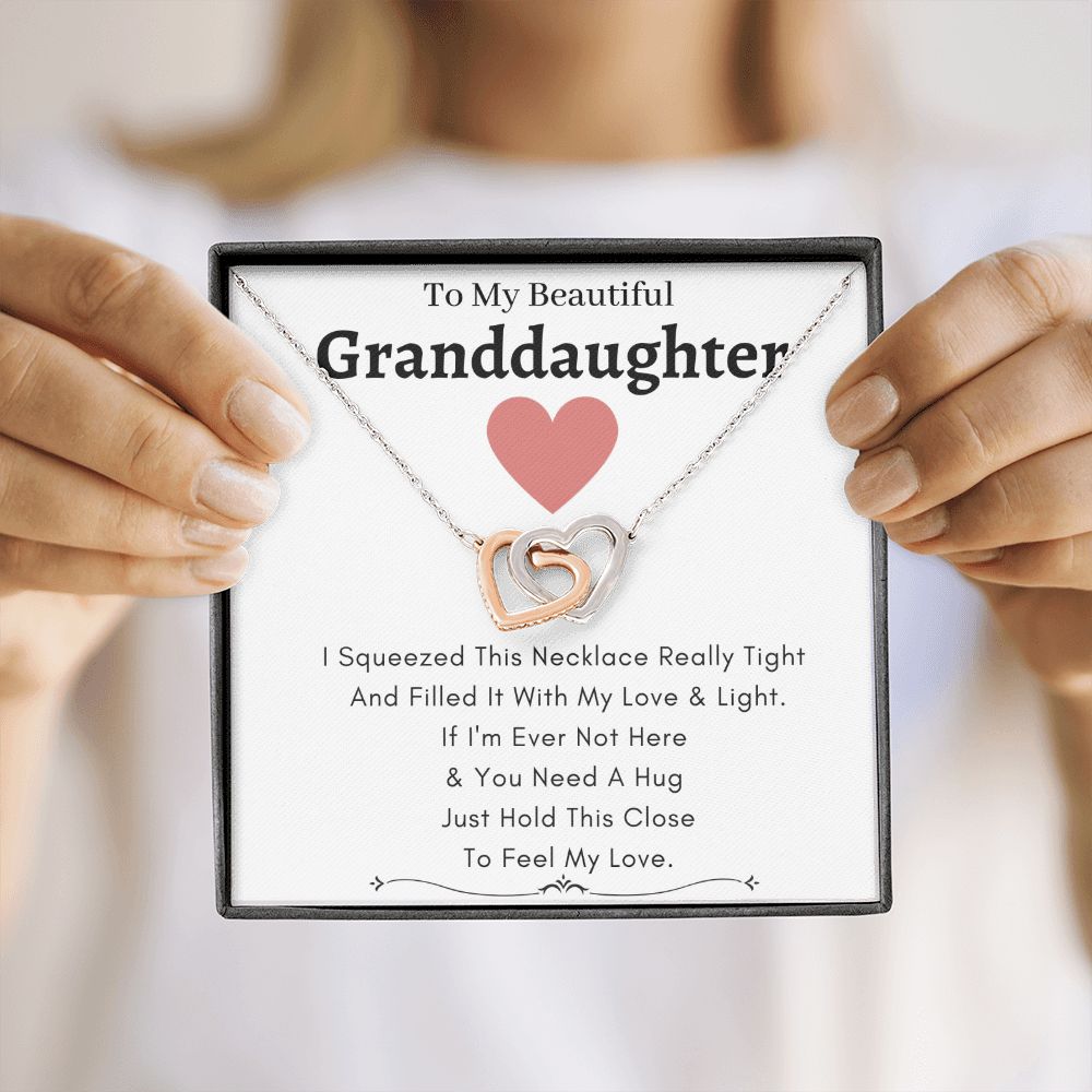 Heart Lock Necklace Love & Light - To My Granddaughter