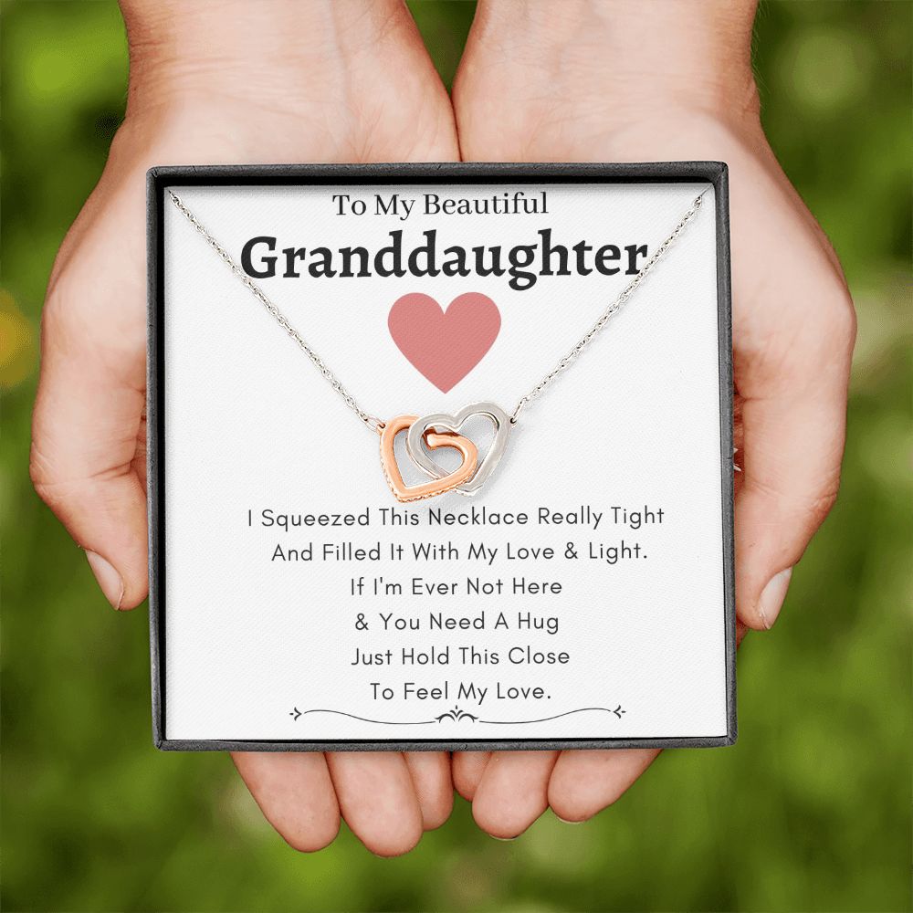 Heart Lock Necklace Love & Light - To My Granddaughter