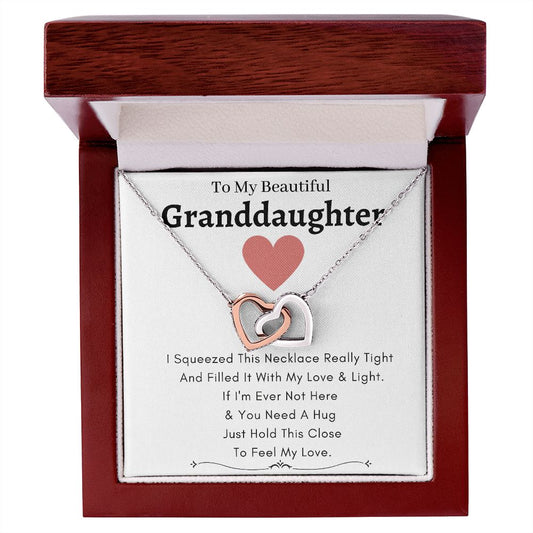 Heart Lock Necklace Love & Light - To My Granddaughter