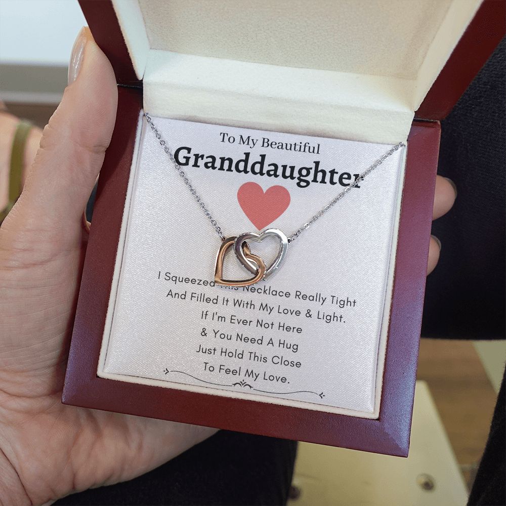 Heart Lock Necklace Love & Light - To My Granddaughter