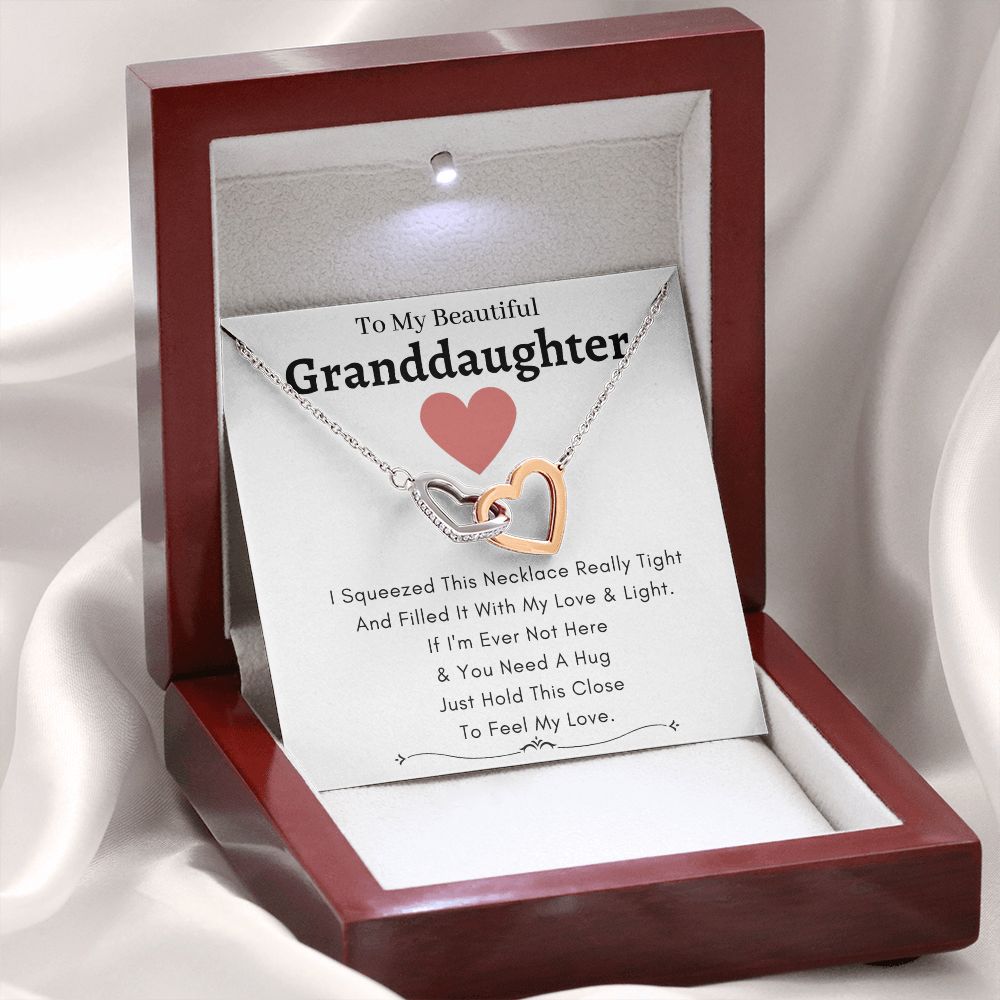 Heart Lock Necklace Love & Light - To My Granddaughter