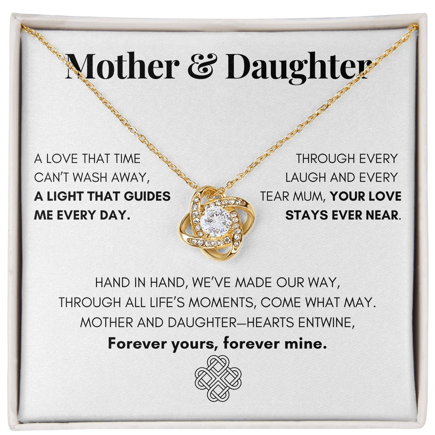 Forever Rose - Loveknot necklace - Mother's day gift