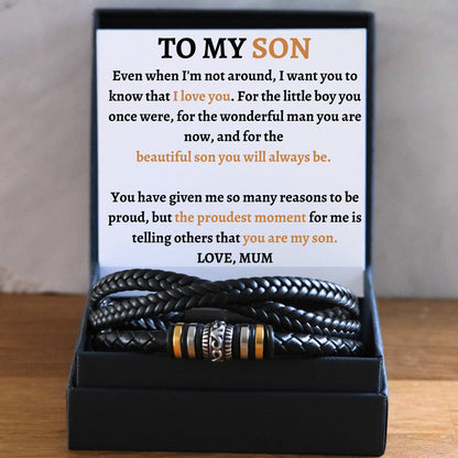 TO MY SON - PROUDEST MOMENT - BRACELET