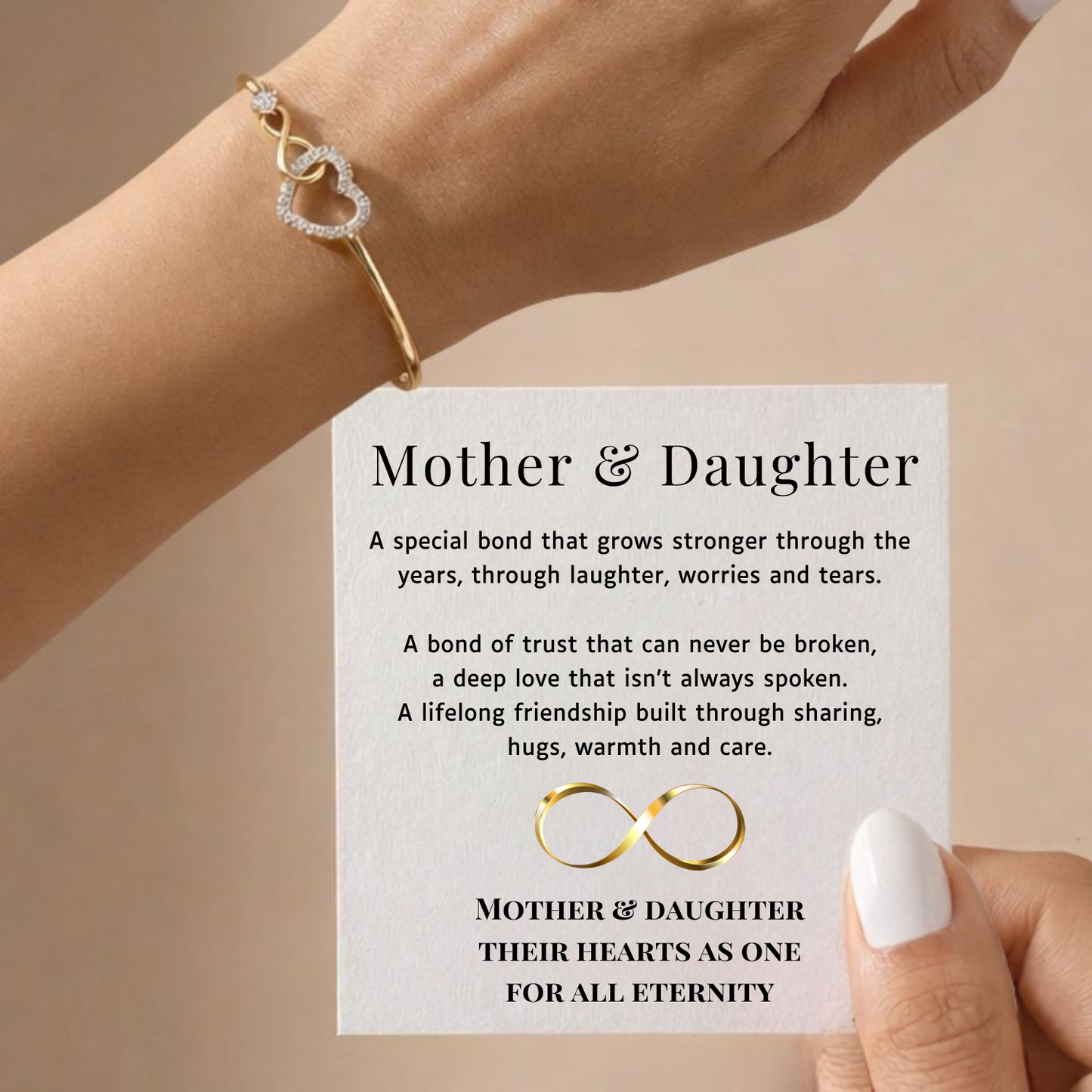 Mother & Daughter - Eternal bond - Infinity Heart Bracelet