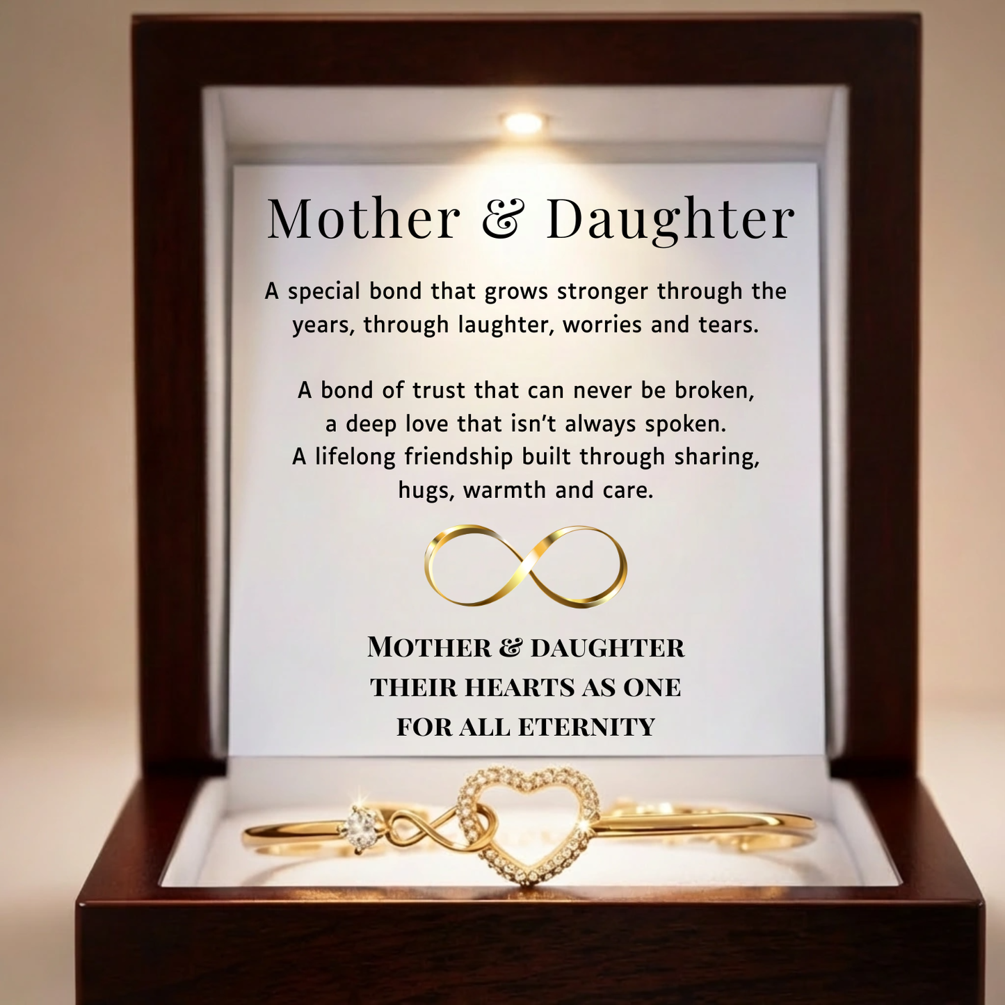 Mother & Daughter - Eternal bond - Infinity Heart Bracelet
