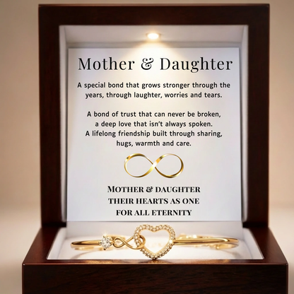 Mother & Daughter - Eternal bond - Infinity Heart Bracelet
