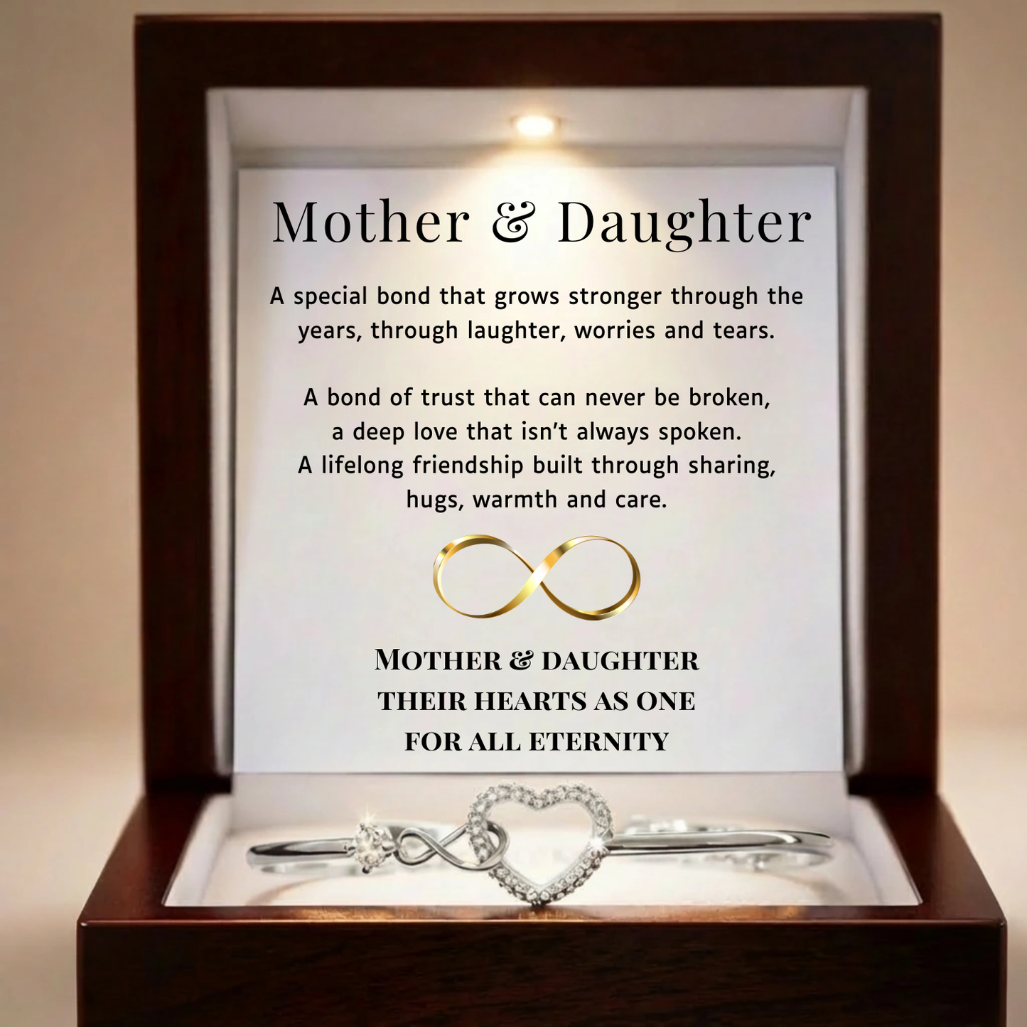 Mother & Daughter - Eternal bond - Infinity Heart Bracelet