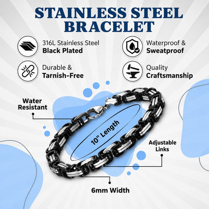 To my Son -  Black Chain Bracelet