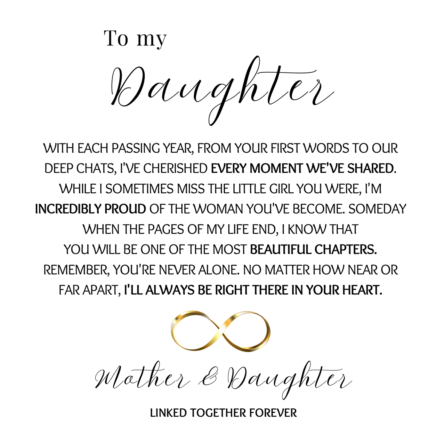 Mother and Daughter- Linked together forever - Infinity Heart Bracelet