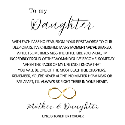 Mother and Daughter- Linked together forever - Infinity Heart Bracelet