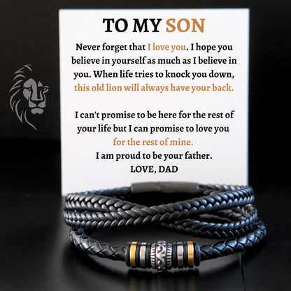 TO MY SON - ALWAYS HAVE YOUR BACK - BRACELET