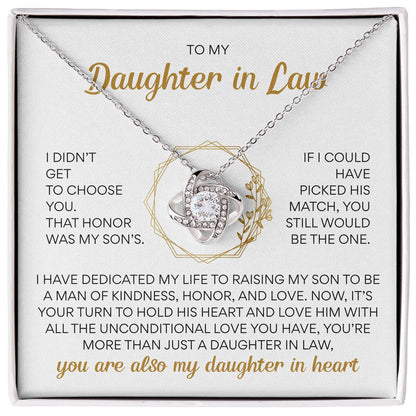 To My Daughter In Law - Love Knot necklace