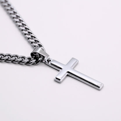Cross necklace pendant detail shot