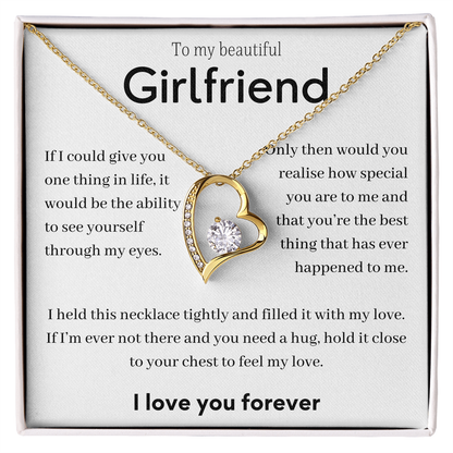 To my Girlfriend- Heart Necklace