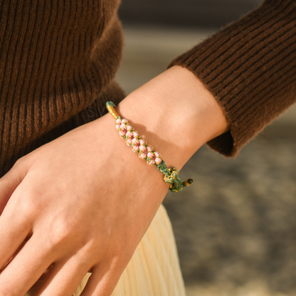 Grandmother & Granddaughter ‘Be Brave and Be Strong’ Blossom Knot Bracelet