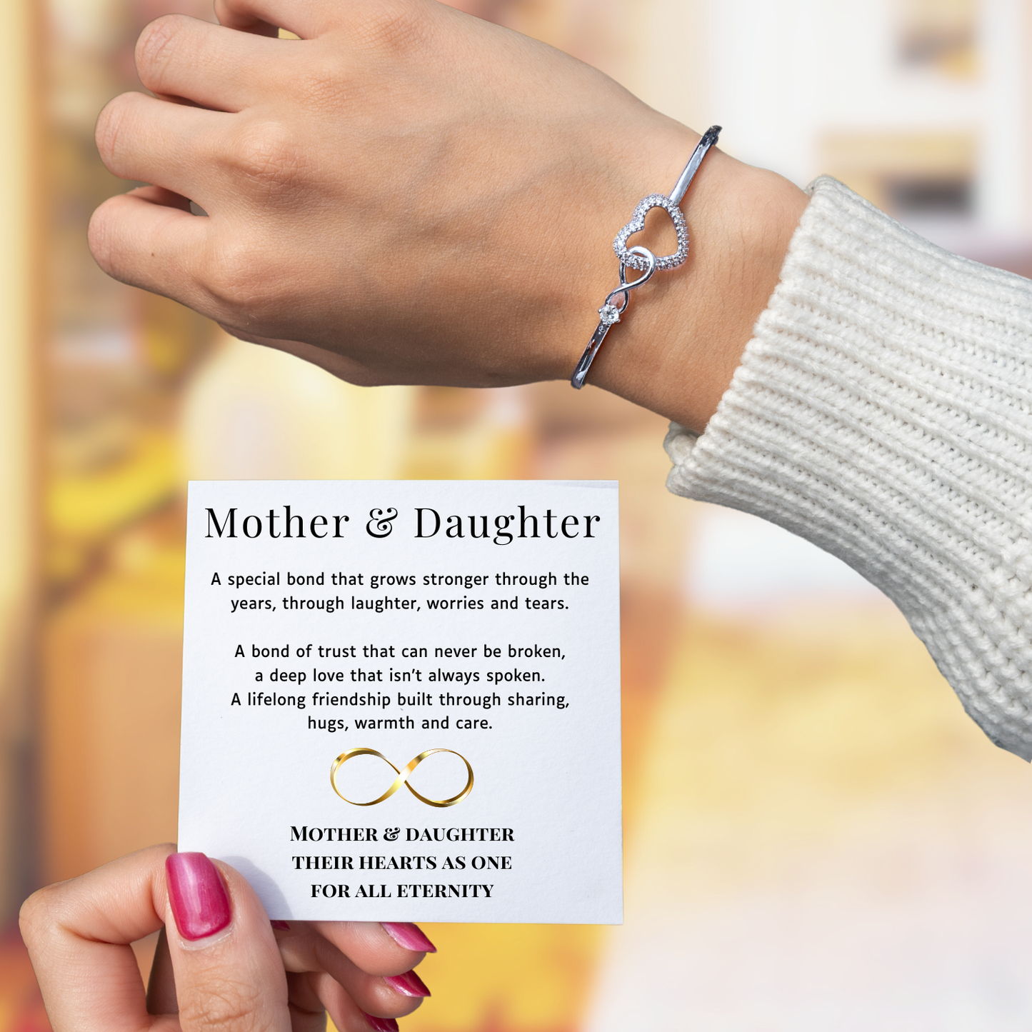 Mother & Daughter - Eternal bond - Infinity Heart Bracelet