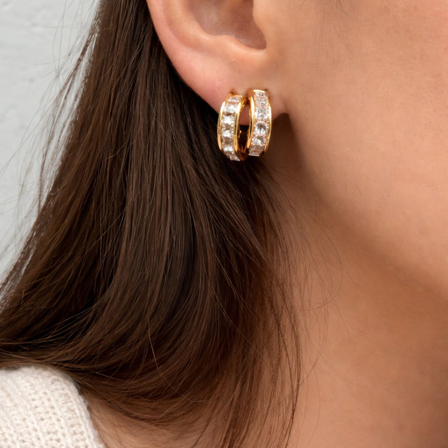 AMALIA DIAMOND HOOPS