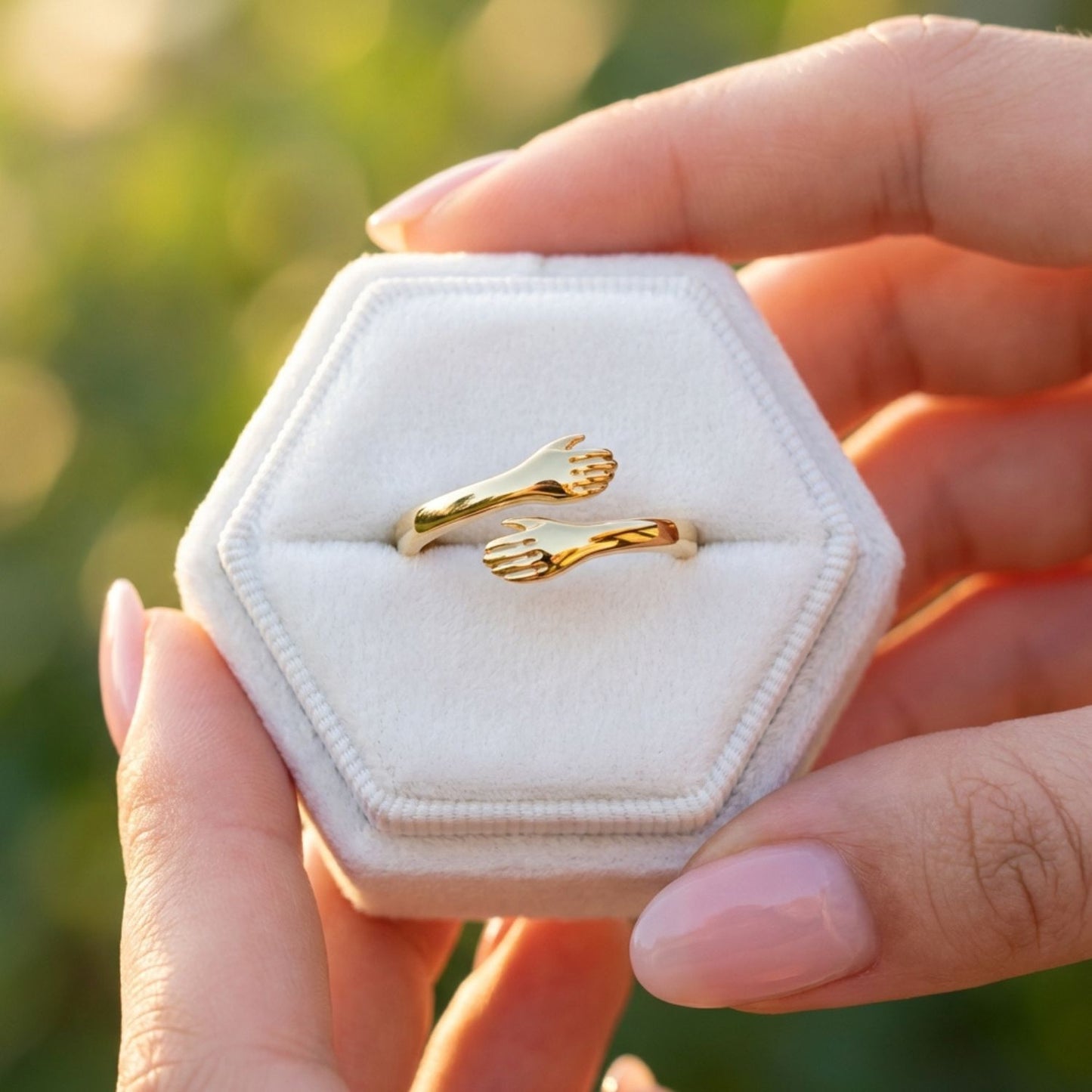 The Hug Ring Engraved