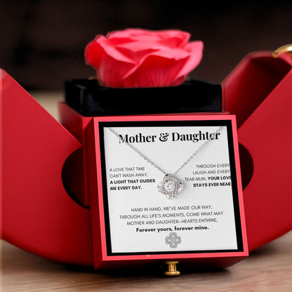 Forever Rose - Loveknot necklace - Mother's day gift